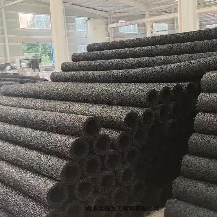 整體連續性好外徑30cm國標彈簧盲管+邊坡防護固土